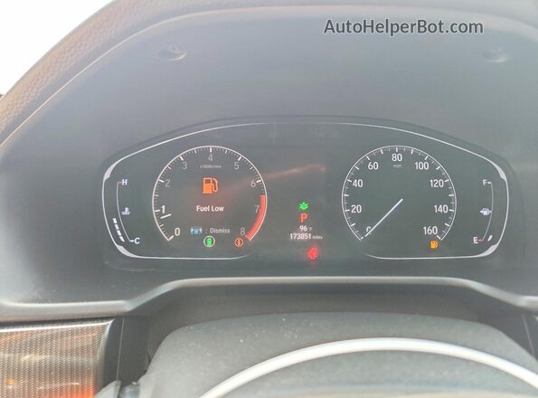 1HGCV1F30KA009169 2019 HONDA ACCORD White Widok zestawu wskaźników