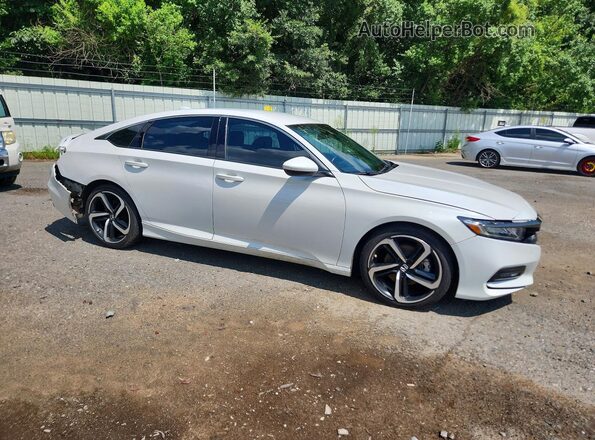 1HGCV1F30KA009169 2019 HONDA ACCORD White Przód prawy