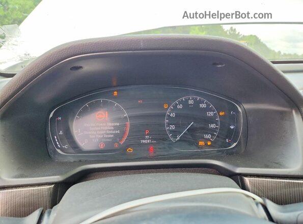1HGCV1F30KA009446 2019 HONDA ACCORD White Вид щитка приладів