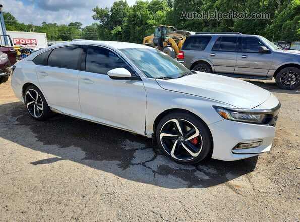 1HGCV1F30KA009446 2019 HONDA ACCORD White Передня права чверть