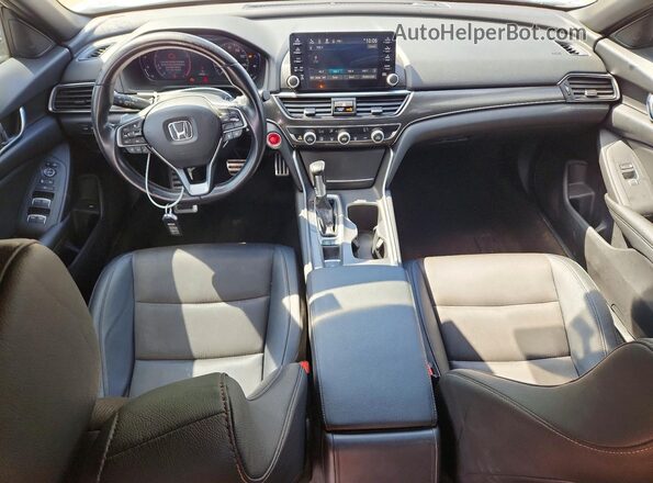 1HGCV1F30KA009446 2019 HONDA ACCORD White Вид панелі приладів