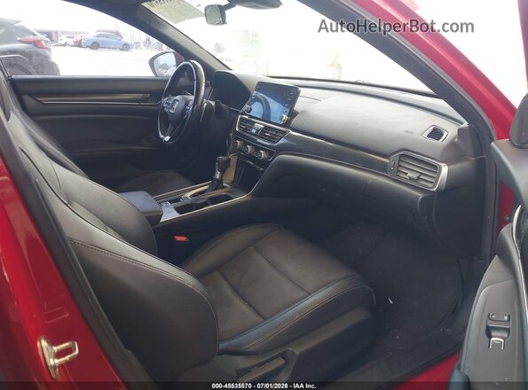 1HGCV1F30KA012136 2019 HONDA ACCORD Red Front interior view