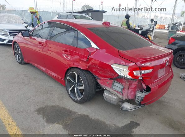 1HGCV1F30KA012136 2019 HONDA ACCORD Red Rear left