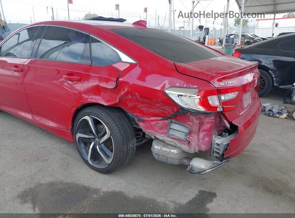 1HGCV1F30KA012136 2019 HONDA ACCORD Red Front view