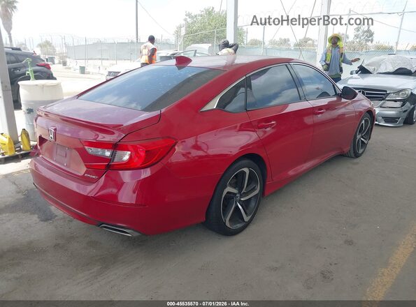 1HGCV1F30KA012136 2019 HONDA ACCORD Red Rear right