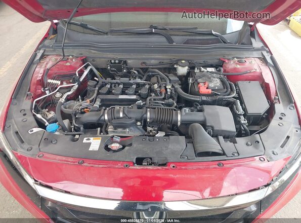 1HGCV1F30KA012136 2019 HONDA ACCORD Red Rear view