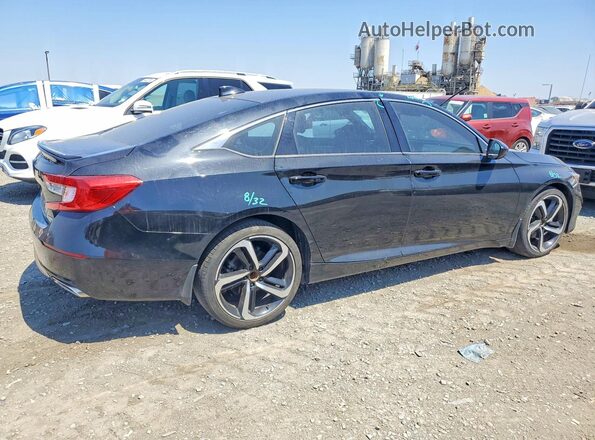 1HGCV1F30KA031091 2019 HONDA ACCORD Black უკანა მარჯვენა