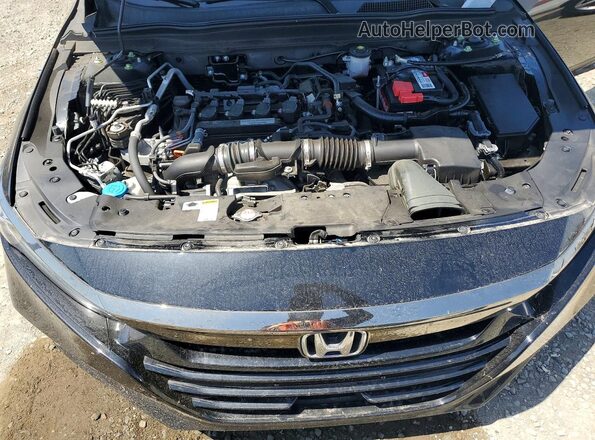 1HGCV1F30KA031091 2019 HONDA ACCORD Black უკანა სალონის ხედი