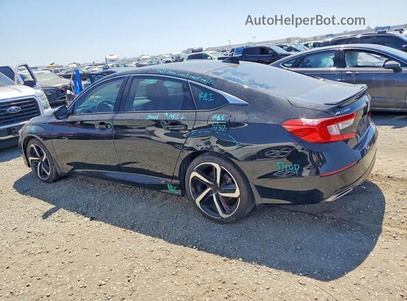 1HGCV1F30KA031091 2019 HONDA ACCORD Black უკანა მარცხენა