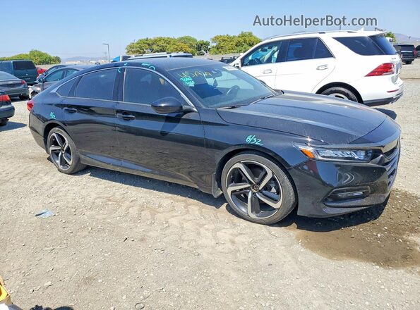 1HGCV1F30KA031091 2019 HONDA ACCORD Black წინა მარჯვენა