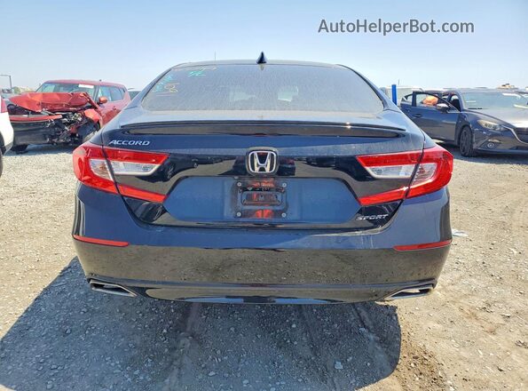 1HGCV1F30KA031091 2019 HONDA ACCORD Black უკანა ხედი