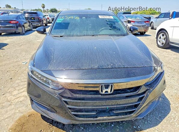 1HGCV1F30KA031091 2019 HONDA ACCORD Black წინა ხედი