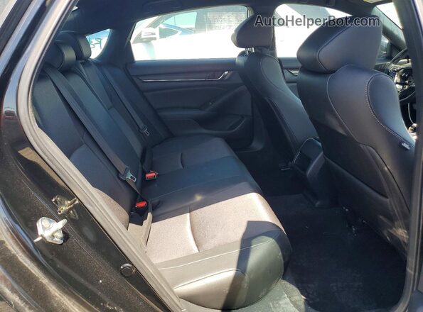 1HGCV1F30KA031091 2019 HONDA ACCORD Black უკანა სავარძლების ხედი