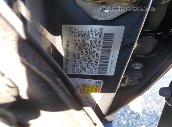 1HGCV1F30KA032287 2019 HONDA ACCORD Black ძრავის განყოფილების ხედი