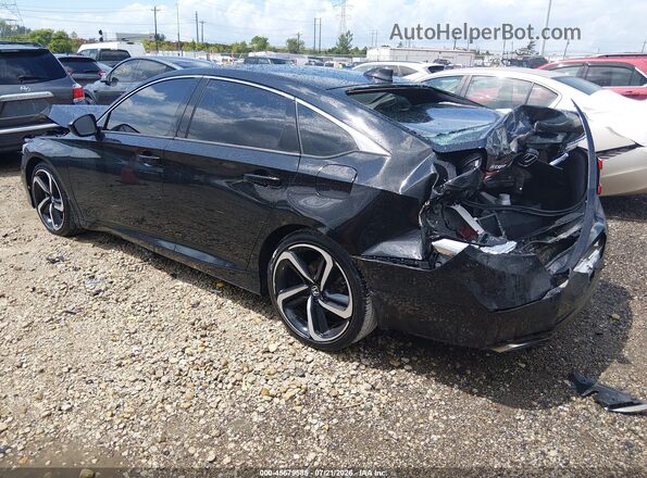 1HGCV1F30KA062423 2019 HONDA ACCORD Black Հետևի ձախ
