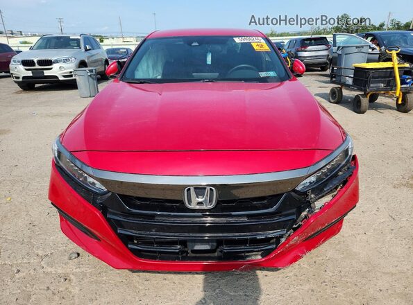 1HGCV1F30KA067847 2019 HONDA ACCORD Red Front view