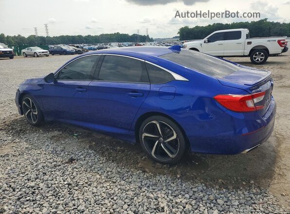 1HGCV1F30KA078458 2019 HONDA ACCORD Blue Rear left