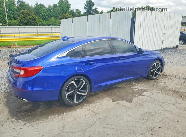 1HGCV1F30KA078458 2019 HONDA ACCORD Blue Rear right