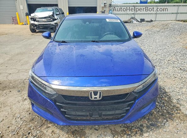 1HGCV1F30KA078458 2019 HONDA ACCORD Blue Front view