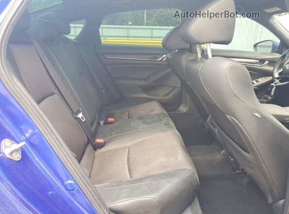 1HGCV1F30KA078458 2019 HONDA ACCORD Blue Rear seats view