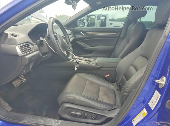 1HGCV1F30KA078458 2019 HONDA ACCORD Blue Front interior view