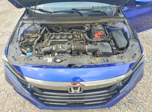 1HGCV1F30KA078458 2019 HONDA ACCORD Blue Rear interior view
