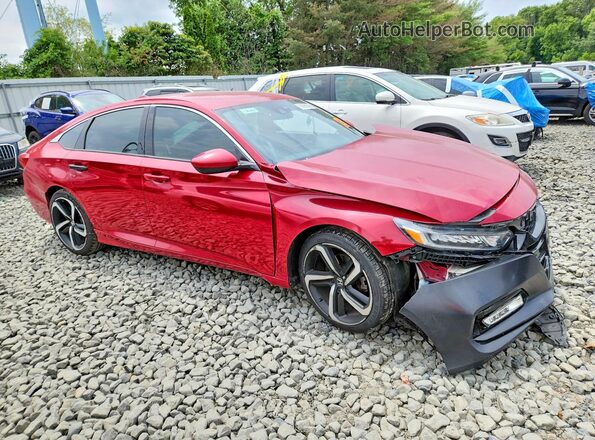 1HGCV1F30KA119929 2019 HONDA ACCORD Red Delantero derecho
