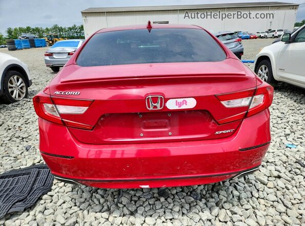 1HGCV1F30KA119929 2019 HONDA ACCORD Red Vista trasera