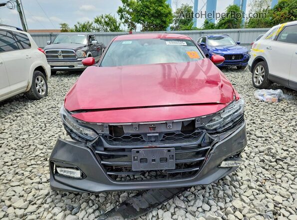 1HGCV1F30KA119929 2019 HONDA ACCORD Red Vista frontal