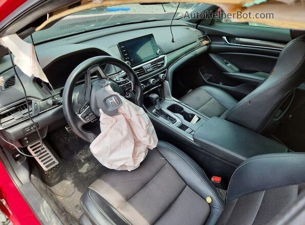 1HGCV1F30KA119929 2019 HONDA ACCORD Red Vista del salpicadero