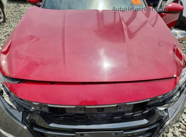 1HGCV1F30KA119929 2019 HONDA ACCORD Red Vista interior trasera
