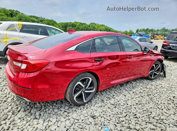 1HGCV1F30KA119929 2019 HONDA ACCORD Red Trasero derecho