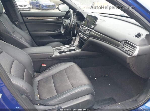 1HGCV1F30KA140246 2019 HONDA ACCORD Blue წინა სალონის ხედი