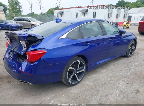1HGCV1F30KA140246 2019 HONDA ACCORD Blue უკანა მარჯვენა