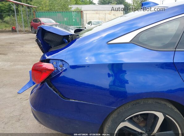 1HGCV1F30KA140246 2019 HONDA ACCORD Blue წინა ხედი
