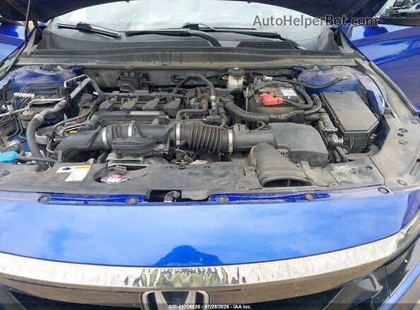 1HGCV1F30KA140246 2019 HONDA ACCORD Blue უკანა ხედი