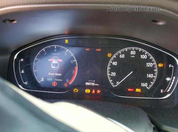 1HGCV1F30LA011795 2020 HONDA ACCORD Black Вид щитка приладів