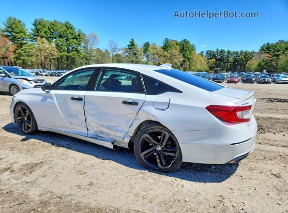 1HGCV1F30LA025549 2020 HONDA ACCORD White Rear left