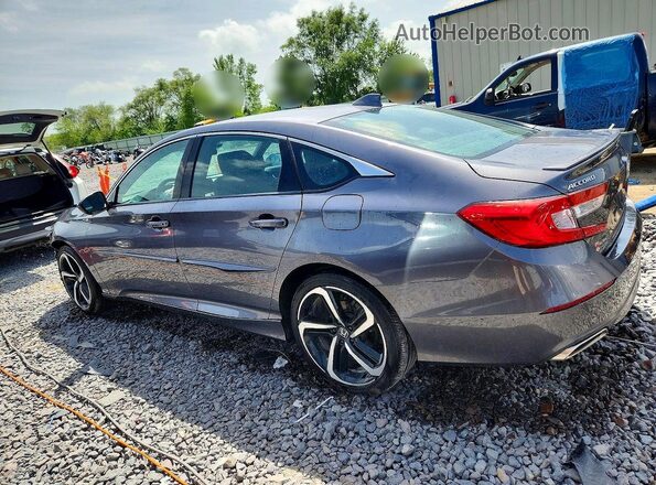 1HGCV1F30LA035756 2020 HONDA ACCORD Gray Trasero izquierdo