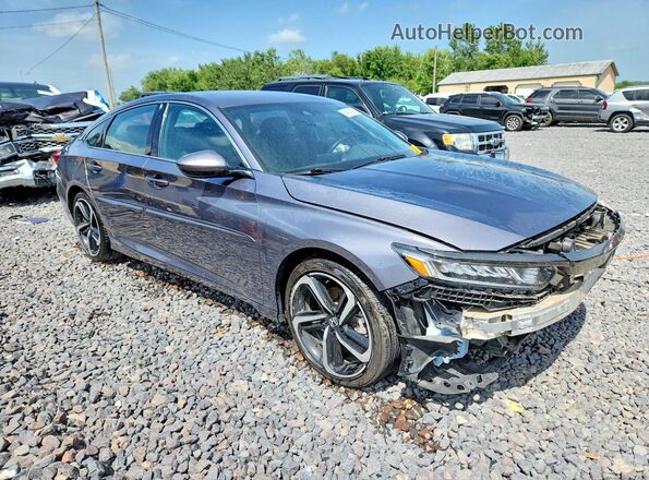 1HGCV1F30LA035756 2020 HONDA ACCORD Gray Delantero derecho