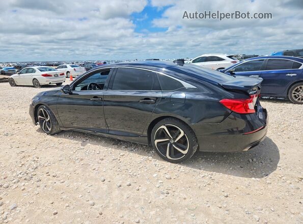 1HGCV1F30LA080762 2020 HONDA ACCORD Black Հետևի ձախ