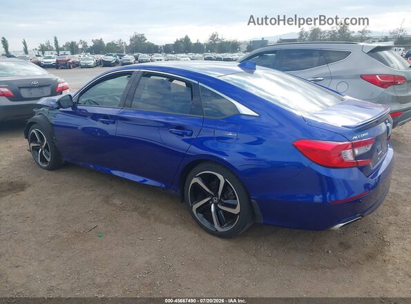 1HGCV1F30LA148199 2020 HONDA ACCORD Blue Tył lewy