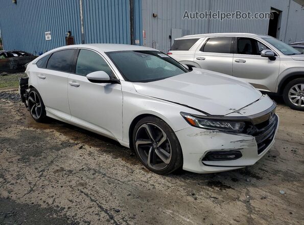 1HGCV1F30LA153628 2020 HONDA ACCORD Белый Передняя правая четверть