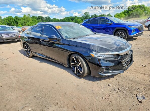 1HGCV1F30MA051845 2021 HONDA ACCORD Charcoal Передня права чверть