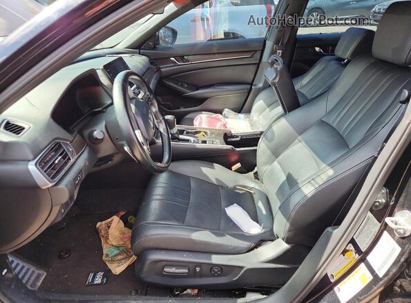 1HGCV1F30MA051845 2021 HONDA ACCORD Charcoal Вид салону спереду