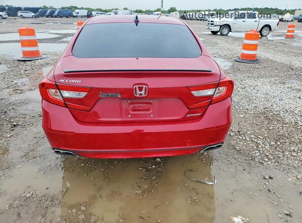 1HGCV1F30MA077975 2021 HONDA ACCORD Красный Вид сзади