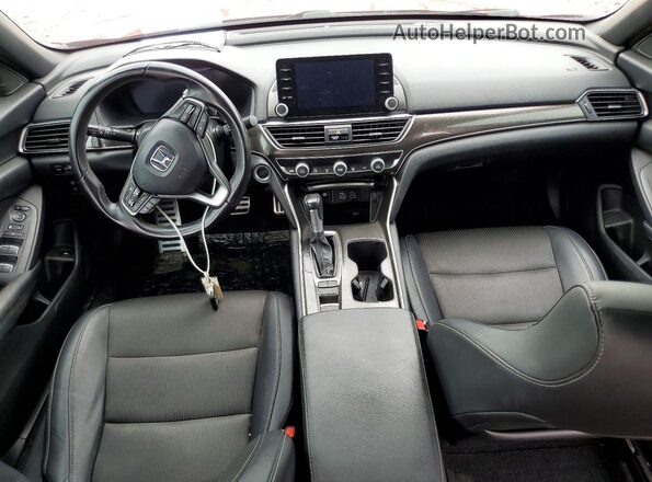 1HGCV1F30MA077975 2021 HONDA ACCORD Красный Вид панели приборов