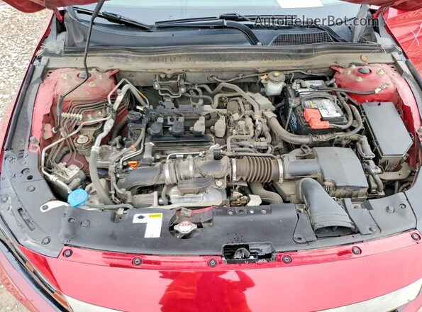 1HGCV1F30MA077975 2021 HONDA ACCORD Красный Вид задней части салона