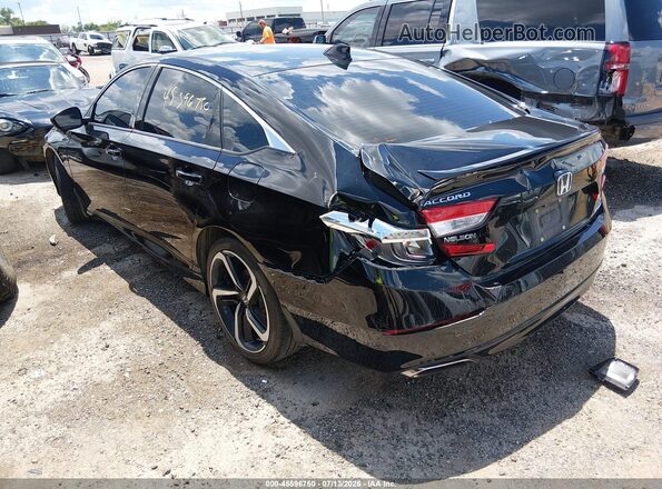 1HGCV1F30MA079435 2021 HONDA ACCORD Black Задня ліва чверть