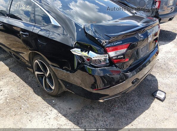 1HGCV1F30MA079435 2021 HONDA ACCORD Black Вид спереду